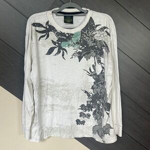 Mecca Since Day One Long Sleeve Graphic Shirt L Eagle Vine Print Streetwear EUC